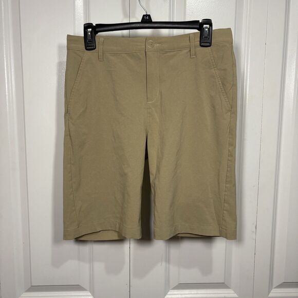Adidas Khaki Shorts Mens L Golf Athletic Stretch Performance Outdoor Core - Picture 1 of 9